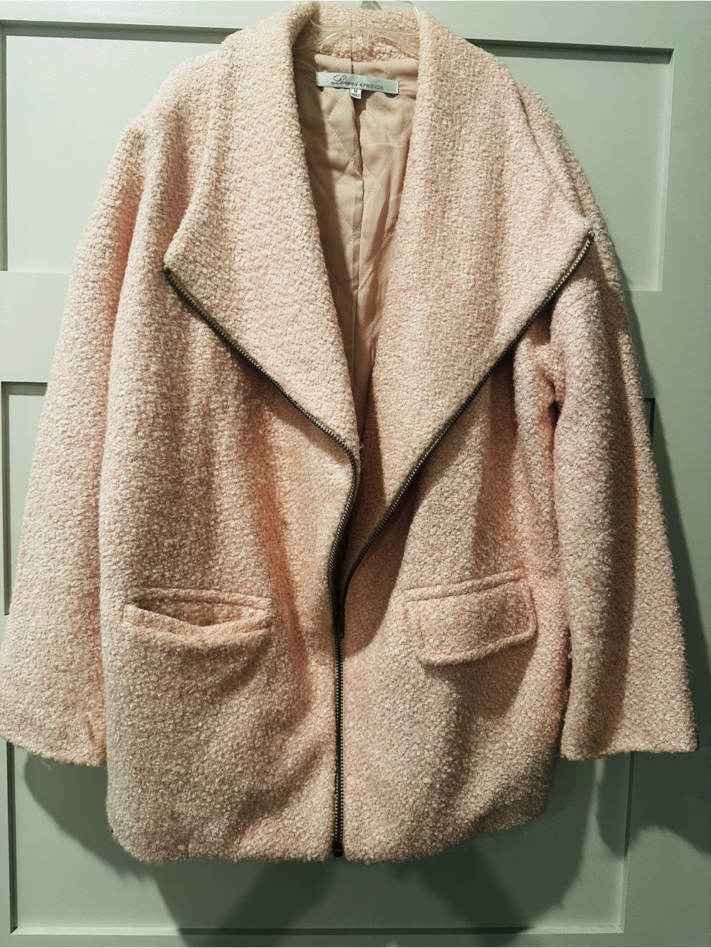 Lovers & Friends Pink Boucle Coat